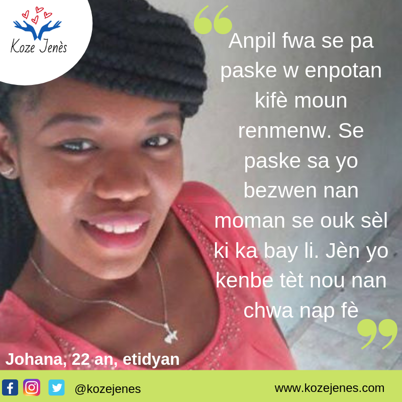 kozejenes's tweet photo. Mèsi anpil Johana pou bèl mesaj sa! #kozejenes https://t.co/vhLY6wNftp