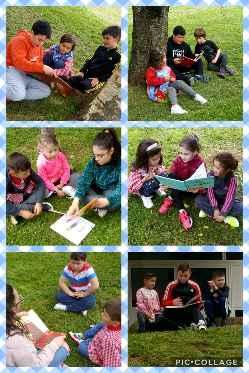 ceip_santarita's tweet photo. Esta semana do #DíadoLibro2019 estamos a facer diversas actividades..o 23deabril apadriñamentos lectores..que maravilla velos disfrutar así da lectura🌳🐦📚#coledegaldo @bescolaresgal https://t.co/BV5dOYOwcG