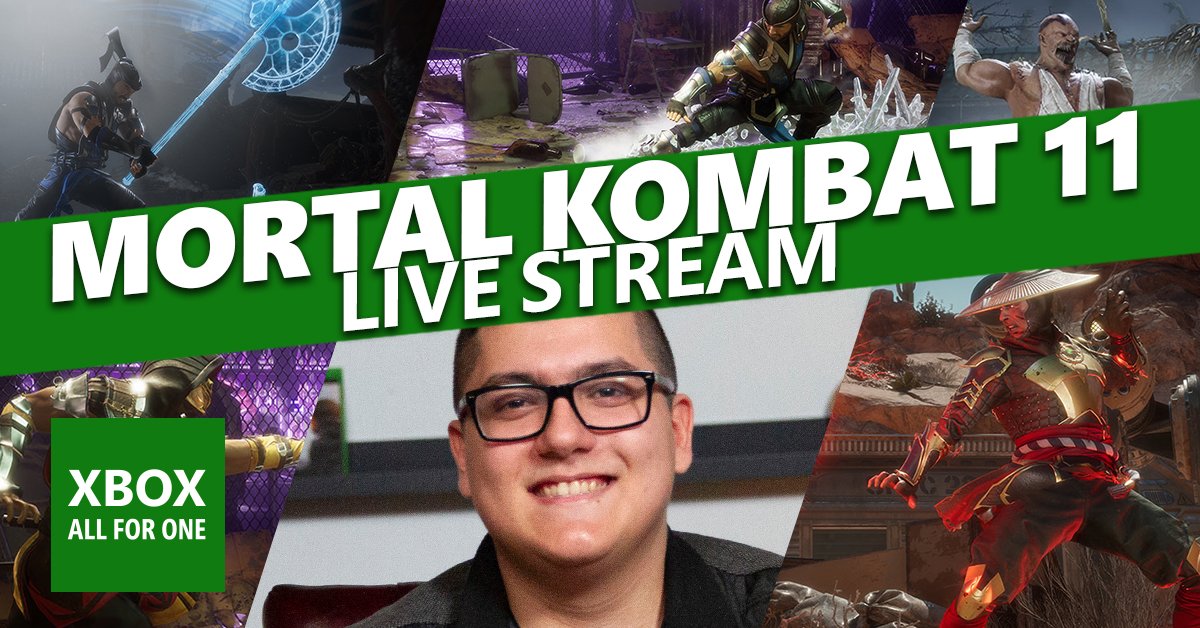 XboxCanada's tweet photo. Get over here and tune in to our next #XboxAllForOne livestream tomorrow as @CabooseEK will be playing #MortalKombat11 on @WatchMixer from 1-3pm ET. https://t.co/24Q1EfdtYM

Think you can finish him? Jump into the stream and if you do, you might walk away with a sweet prize! https://t.co/Fiwr9dJzgg