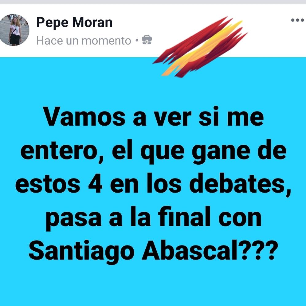 DocentePedro's tweet photo. #DebateESP #DebateAtresmedia #SiguemeYTeSigoVox https://t.co/m2SU08QYe3