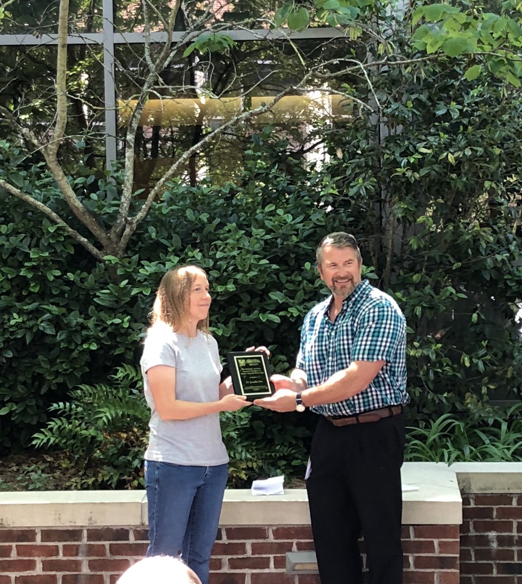 CofCChem's tweet photo. Congrats to Dr. Jennifer Fox for winning the Michael J. Auerbach Award for Excellence in Student Research Mentorship! Dr. Fox is an outstanding undergraduate research mentor and many of her students have gone on to top MD and PhD programs. https://t.co/YBHp1YsIIy