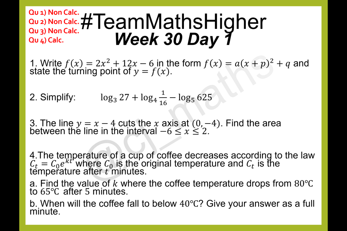 cj_maths's tweet photo. 24.04.2019 Question for #TeamMathsHigher #HigherMaths #Maths #mathschats https://t.co/BWEJWejLIw