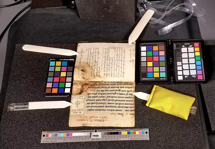 visitHMML's tweet photo. The CLIR Library of Stains MSI data produced w @RBTothAssociate from medieval mss. is now on #OPenn https://t.co/oah21lvGQP Provides open-access db of commonly found stains to aid in study of ms. provenance, transmission, material culture. #stainalive #medievaltwitter @CLIRnews https://t.co/nmNzcpGLU2