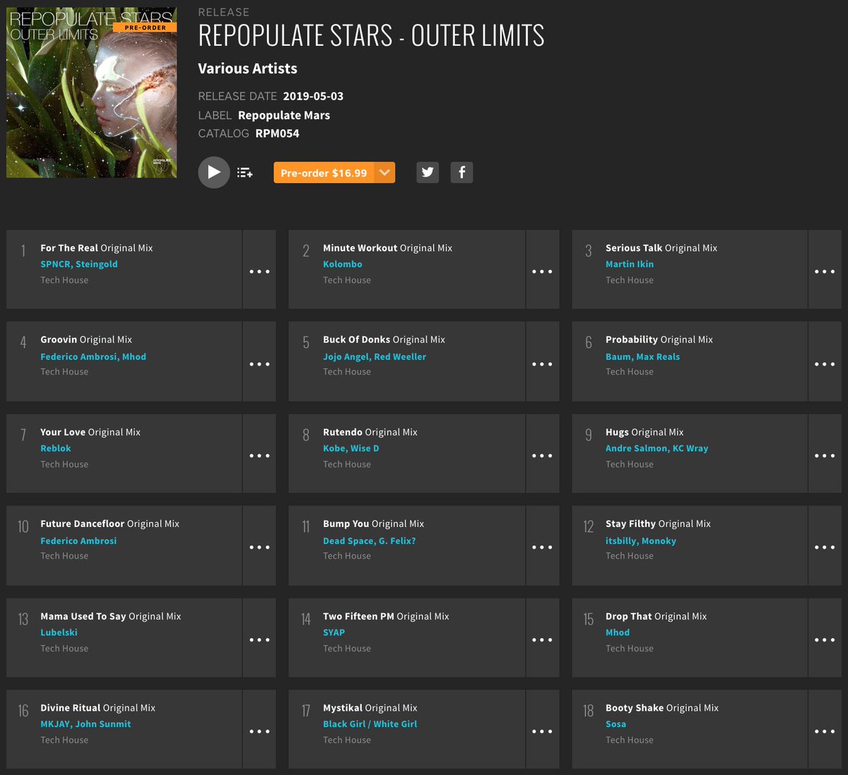 RepopulateMars's tweet image. Pre-Order is now up for our massive compilation dropping next Friday!

Check out the previews and pre-order the tunes right here: beatport.com/release/repopu…