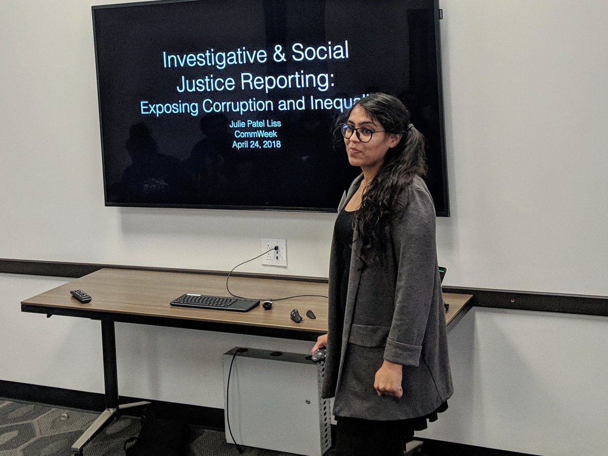 penchanpink's tweet photo. @juliepatel speaking at #CommWeek2019 panel: Investigative &amp; Social Justice Reporting https://t.co/wKM76M4BH0