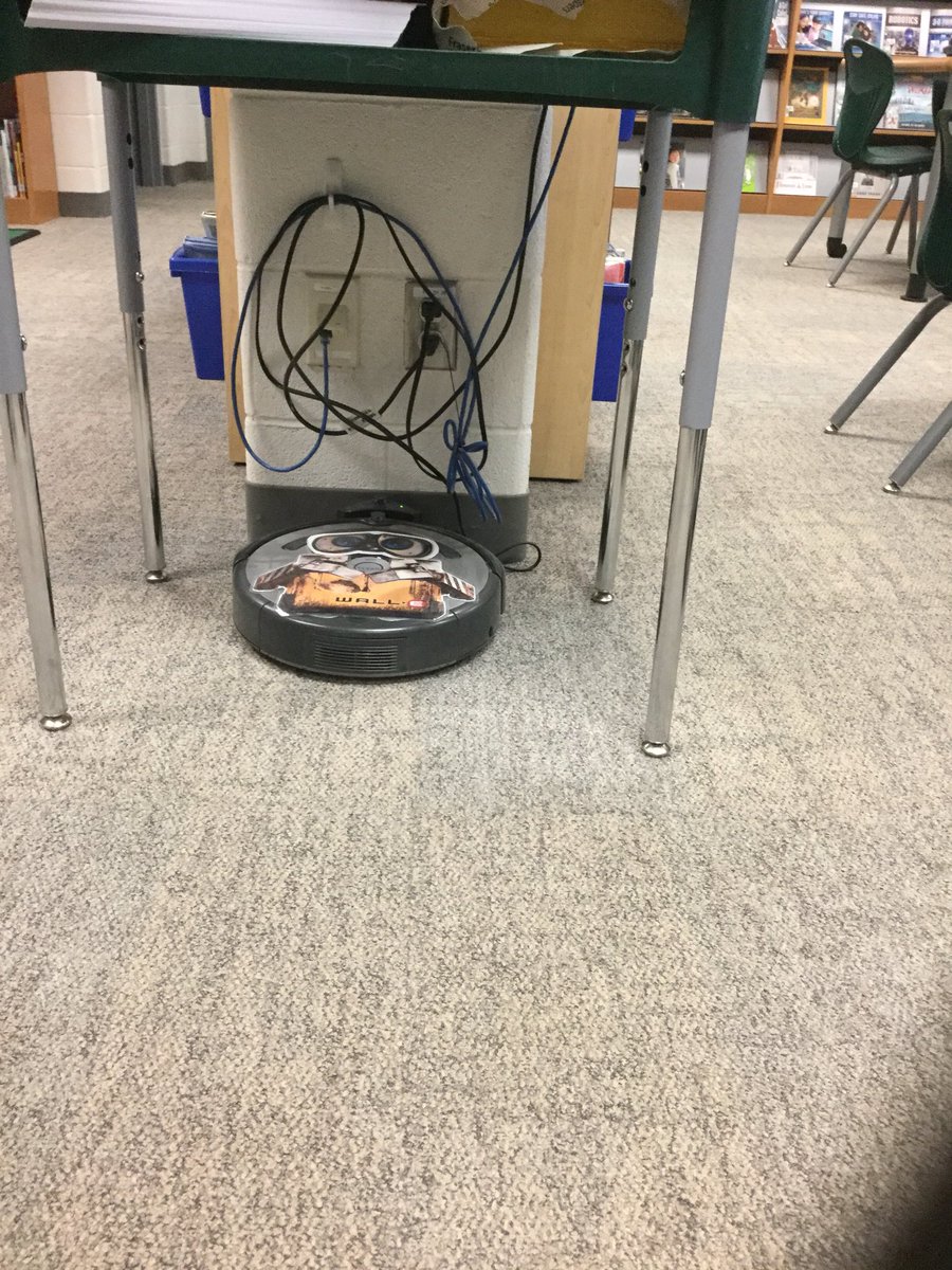 learninginrm125's tweet photo. In extending our inquiry about robots, we visited and learned about Wallie, the school’s robotic vacuum #inquirybasedlearning #kindergarten https://t.co/jswZPGxiRU