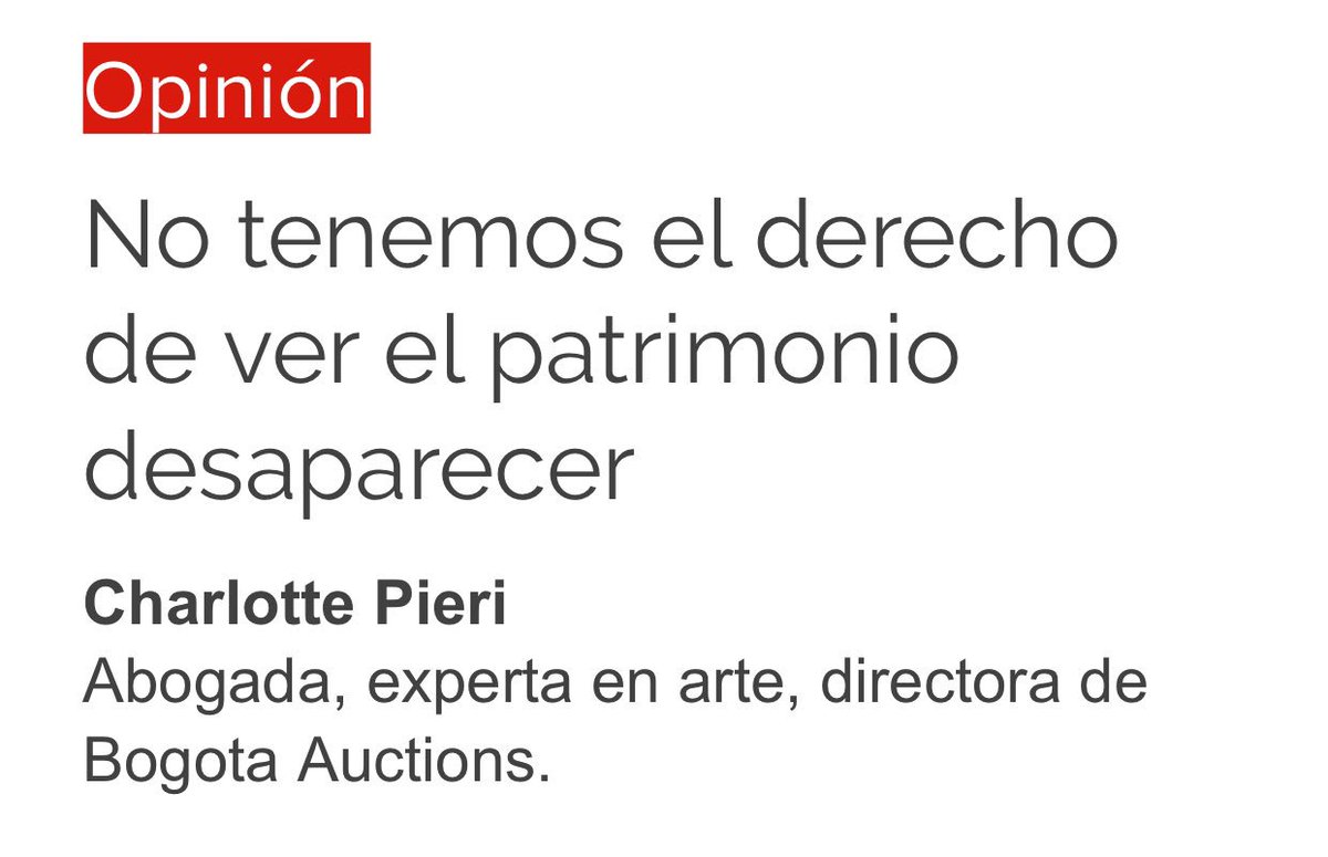 BogotaAuctions's tweet photo. En el @periodicoarteria nuestra directora ofrece su punto de vista sobre el incendio de Notre-Dame y nos invita a tener mayor conciencia sobre nuestro patrimonio cultural.
Link:https://t.co/tBpXGT6jT5
#periodicoarteria #incendionotredame #valoracion #mayorconciencia #retweet https://t.co/6I1gqZSwI6