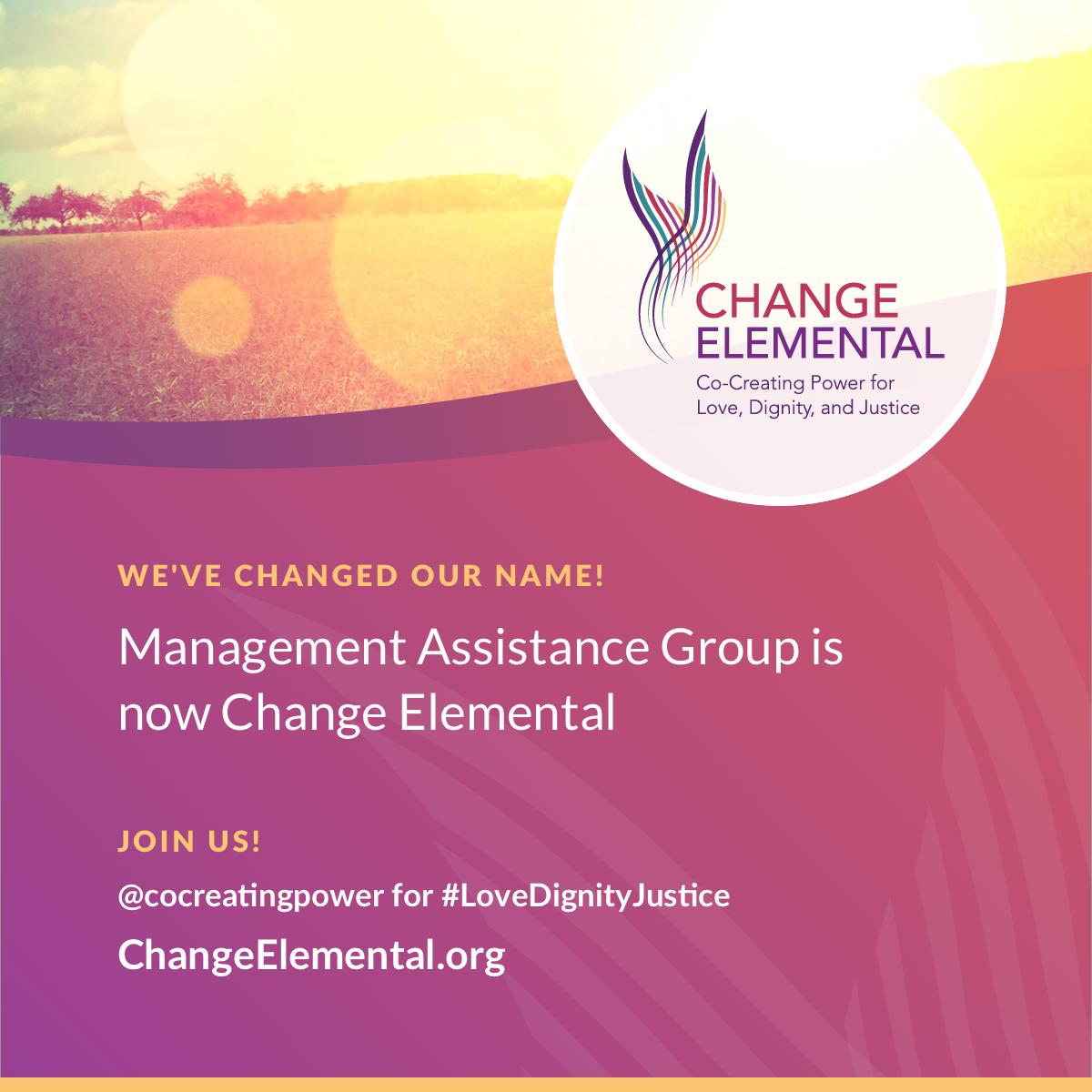 NickyGoren's tweet photo. "We can and must live into the possibility of the world we are trying to create." Congratulations to Management Assistance Group (MAG) on becoming Change Elemental! @cocreatingpower https://t.co/ElrD3LY4wZ

#CoCreatingPower #LoveDignityJustice  https://t.co/fhtKm4dIdA https://t.co/QME6TtJE74