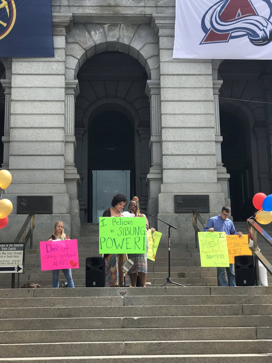 Dominique and Brianna read a poem about their experiences and creating a sisterhood with one another at the <a href="/COFosterPower/">project Foster Power</a> Siblings Connections Rally❤️
