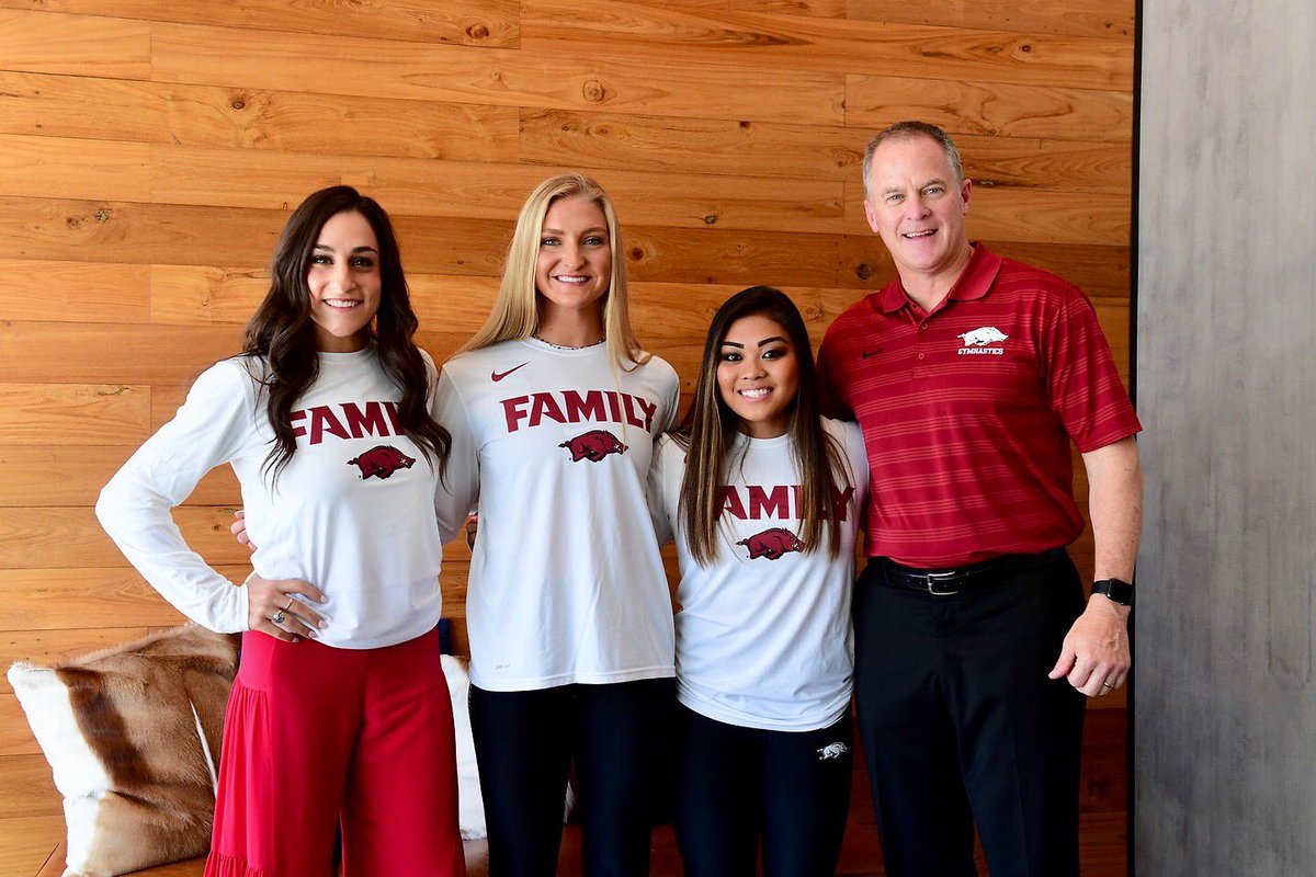 HunterYurachek's tweet photo. I am excited to officially announce UCLA Assistant Coach and Olympic Gold Medalist Jordyn Wieber as the new Head Coach for @RazorbackGym. Welcome to the @ArkRazorbacks family Jordyn!  #OneRazorback https://t.co/WqGTlWIwdS