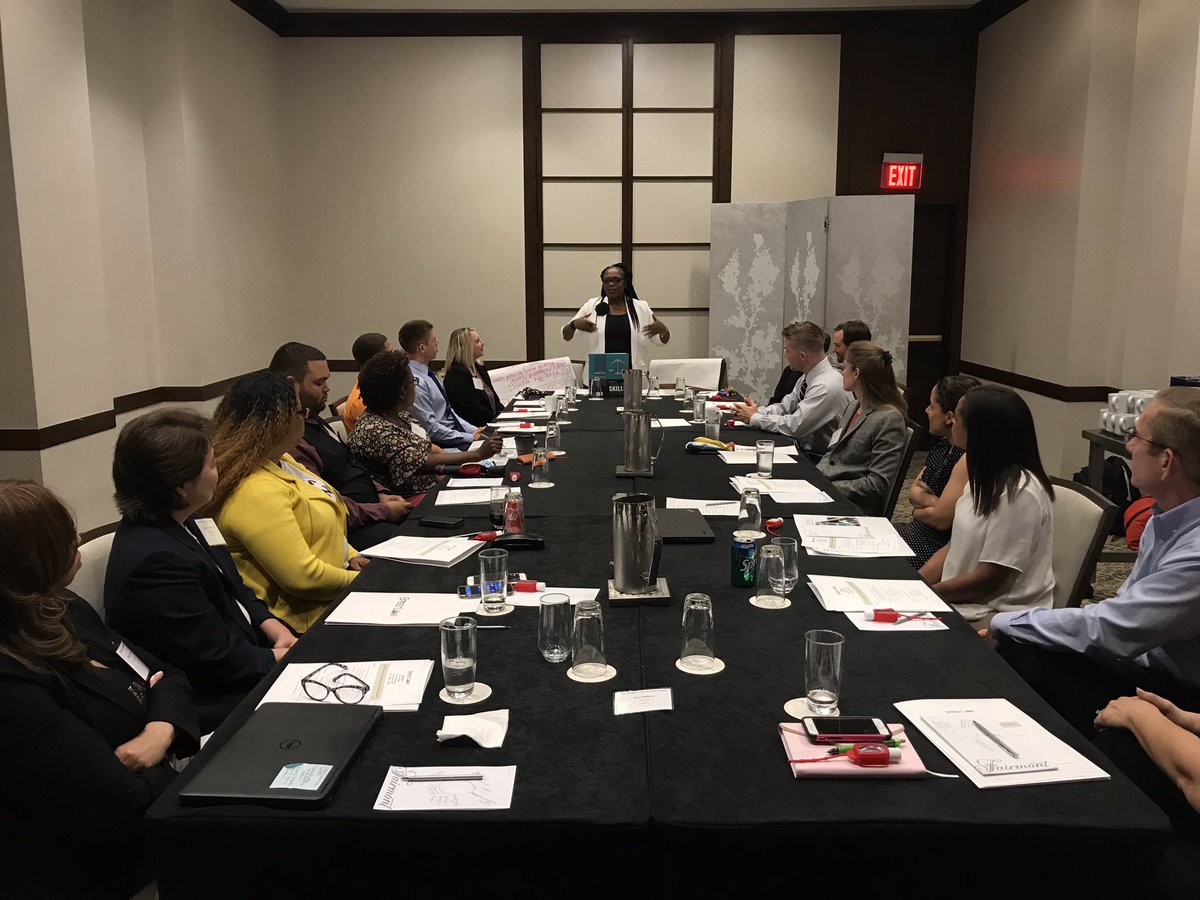 StreetLawInc's tweet photo. Legal Life Skills Program partners and volunteers from around the country participate in an engaging workshop before tonight's Awards
Dinner! They are networking and learning how to improve the effectiveness of their programs.

#SLIAwards
#LegalLifeSkills https://t.co/ri30nJ5PGP