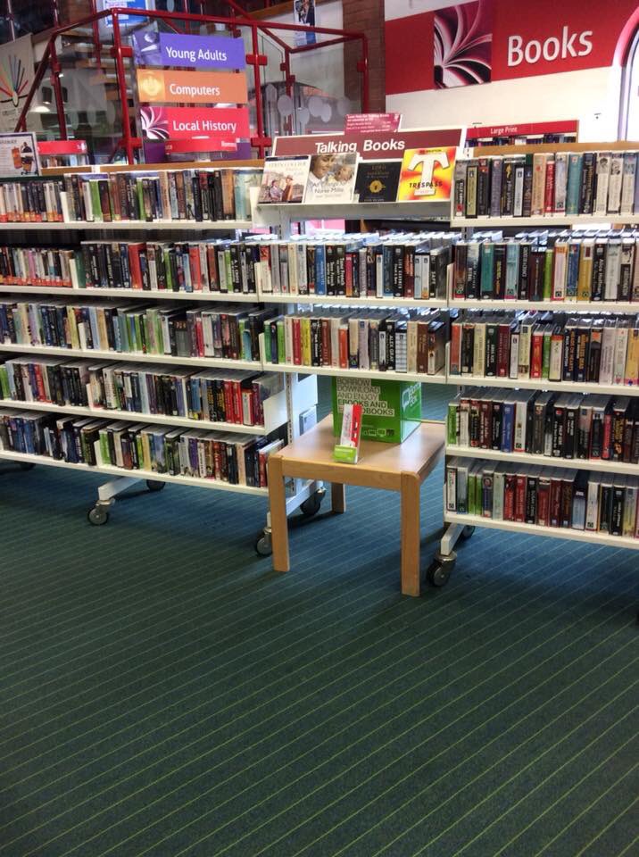 nathyc1972's tweet photo. Busy a'noon creating more space in the Talking Book area of #BurnhamLibrary @SomersetLib! Out with the dated clunky display units and In with some pre-loved shelving from our former #HighbridgeLibrary. Even decided to go for a *jaunty* angle look! #LibraryInteriorDesign https://t.co/e4w8Otdadl