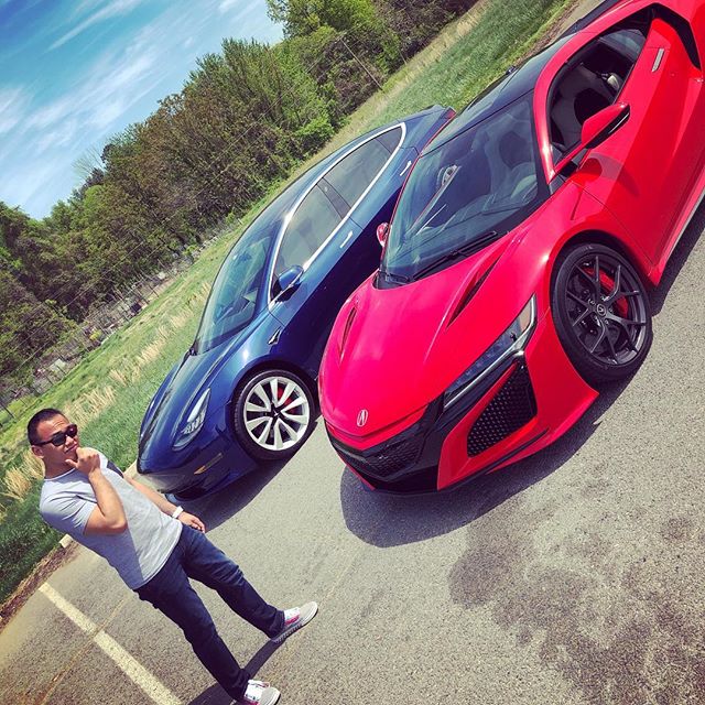 tweettheredline's tweet image. Can our long term #TeslaModel3Performance outrun the #AcuraNSX supercar in a drag race? Tell us what you think below!