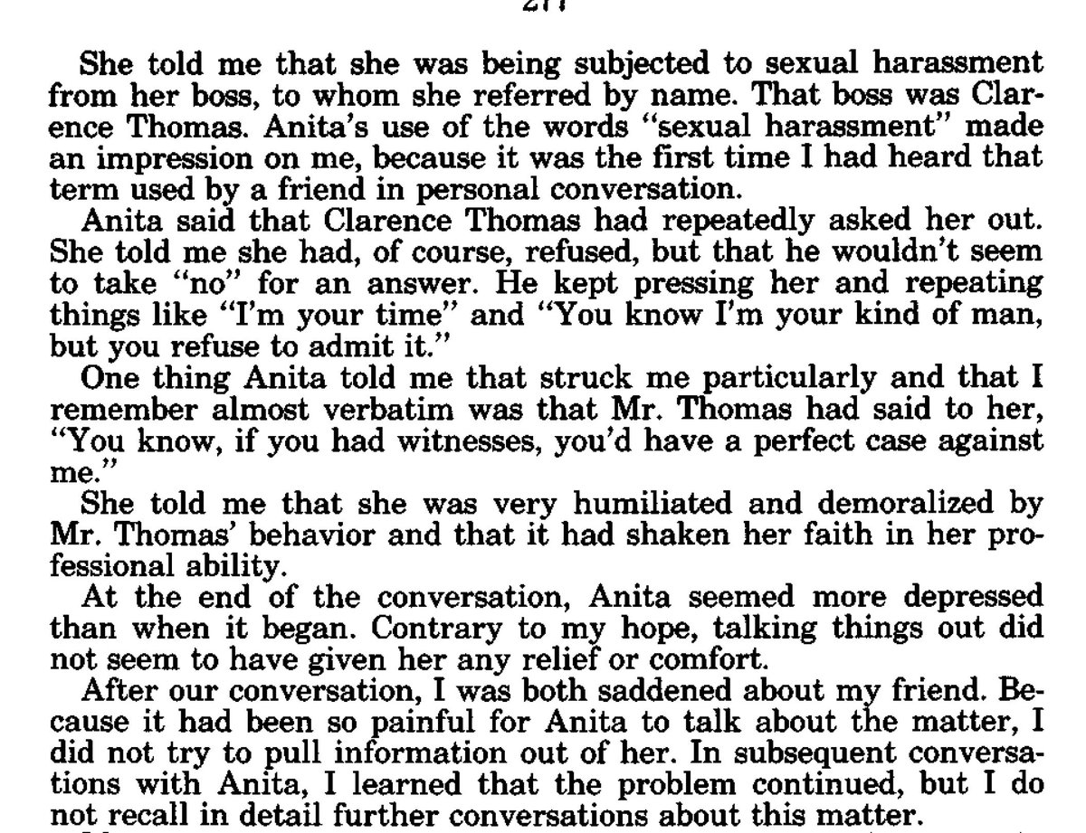 10...Hill was amazing in her testimony - poised, forceful and credible. Then, at Biden's urging and over the objections of Republicans, a series of witnesses were brought on to corroborate her statements....