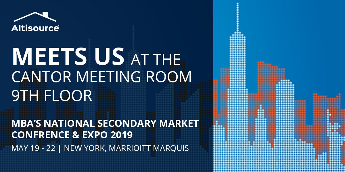 Altisource's tweet image. If you plan on attending #MBASecondary19 next month, be sure to schedule time to meet with one of our team members to learn how our suite of customizable products, offering end-to-end solutions, can help you to automate and streamline your operations. @Justin Vedder @Lora Helt