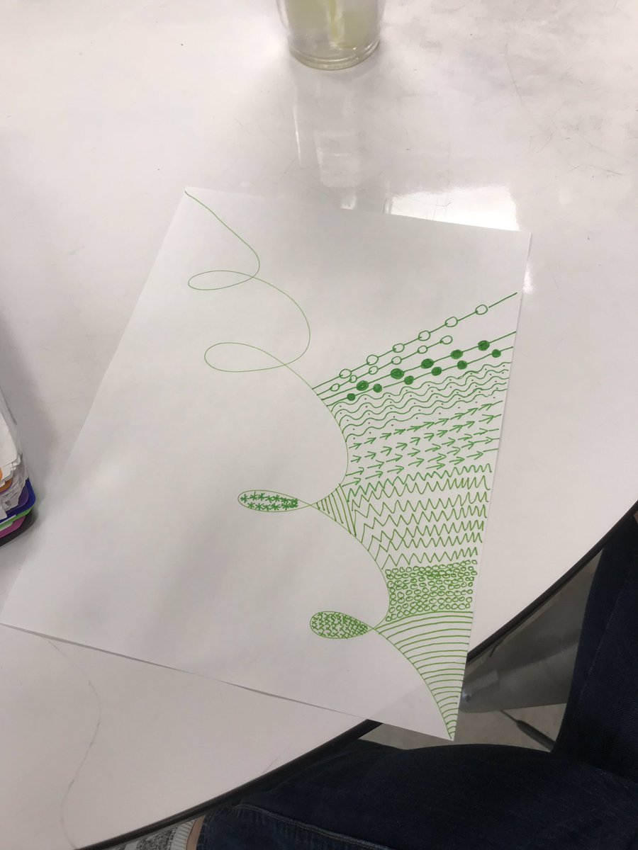 MissFlesner's tweet photo. Taught 6th graders about zentangles with my first grade buddy! Thank you @HausermanEDU for the invitation! #zentangles #FHSD https://t.co/oAXdvGPT5D