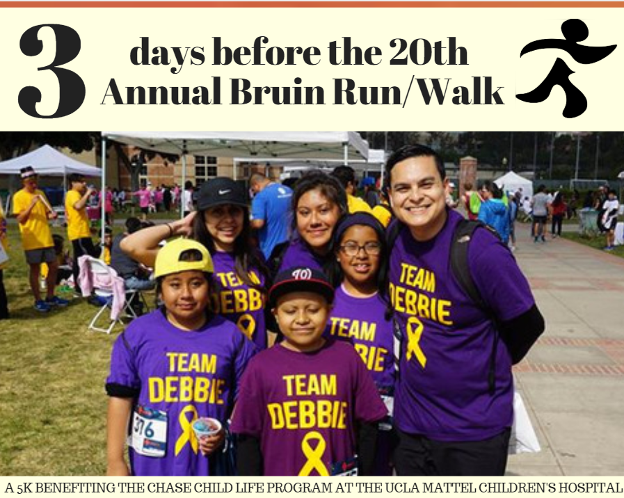 3 MORE DAYSSSSS!!

*If you’re a UCLA student, message Bruin Run/Walk for the special student discount!*

Visit bruinrunwalk.com for more details on registration.

Register, get ready, and go!