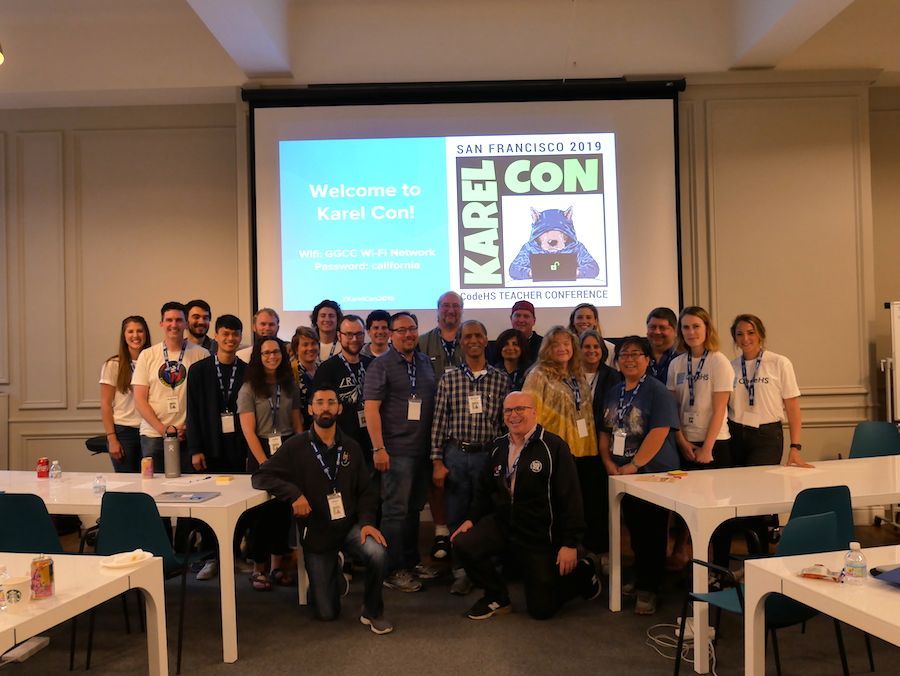 A special shout-out to all the awesome CS teachers who attended #KarelCon2019, the 2nd annual CodeHS teacher conference! 💻🎉  <a href="/Enochs_Eagles/">Enochs High School</a> <a href="/NewRoadsK12/">New Roads School</a> <a href="/wornickjds/">Wornick JDS</a> <a href="/OaklandUnityHS/">Oakland Unity HS</a> <a href="/PiedmontHigh/">Piedmont High School</a> <a href="/MTMWolves/">Millennial Tech Middle School</a> @KIPPBayArea <a href="/USDFremont/">Fremont USD</a> <a href="/EnvisionSchools/">Envision Learning Partners</a> <a href="/calhighinfo/">California H.S.</a> <a href="/MIT_Vallejo/">MIT Academy</a>