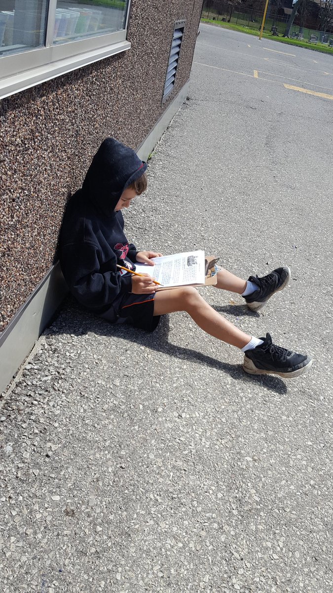 mrs_daley4's tweet photo. Some learners took their work outside to focus, breathe in the fresh air and be at their best. So grateful to have a door that leads directly to the great outdoors - I can be in two places at once! @JarvisJets @HNSchoolHealth #hellospring #differentiatedseating https://t.co/MGLE40iCj2