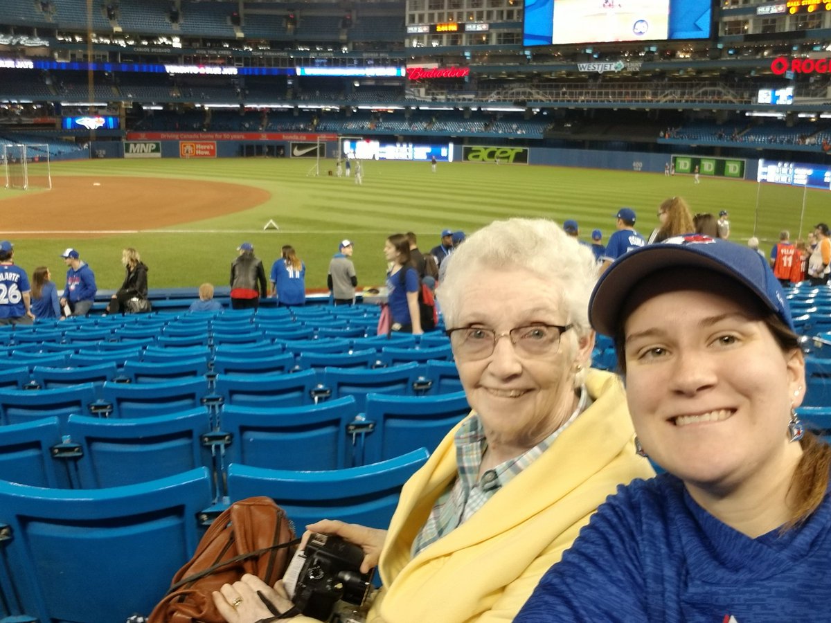Scotty_Fan96's tweet photo. @BlueJays game with Grandma! 
#LetsGoBlueJays #pinapower #gojaysgo https://t.co/AHpmXlOu8X