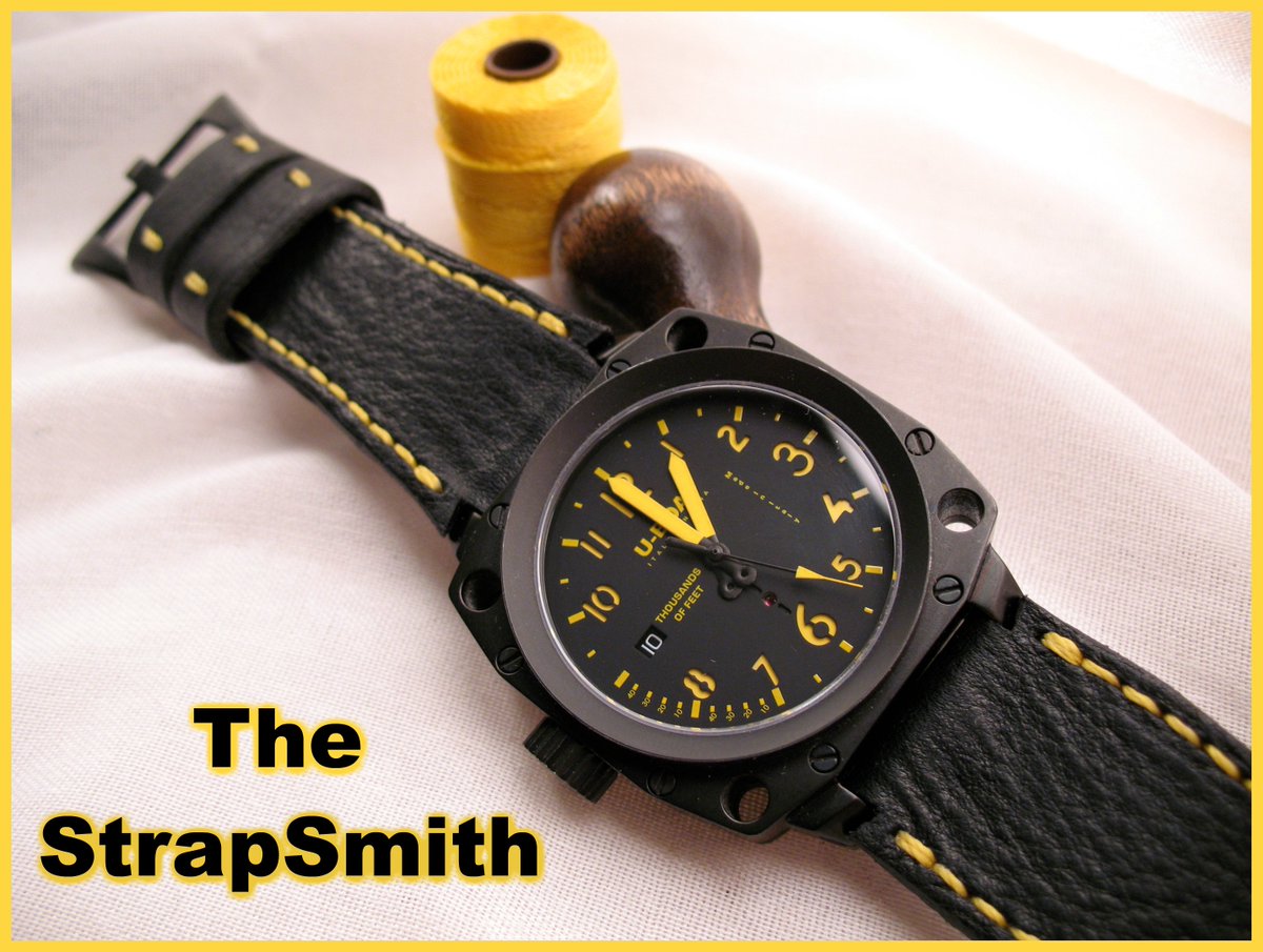 TheStrapSmith's tweet photo. Change out that boring cheap mass produced strap for something more custom and far superior quality!  #uboat #handmade #handbuilt #armcandy #color #texturedleather #customwatchband #customwatchstrap #thestrapsmith https://t.co/Yyr6pDXemw