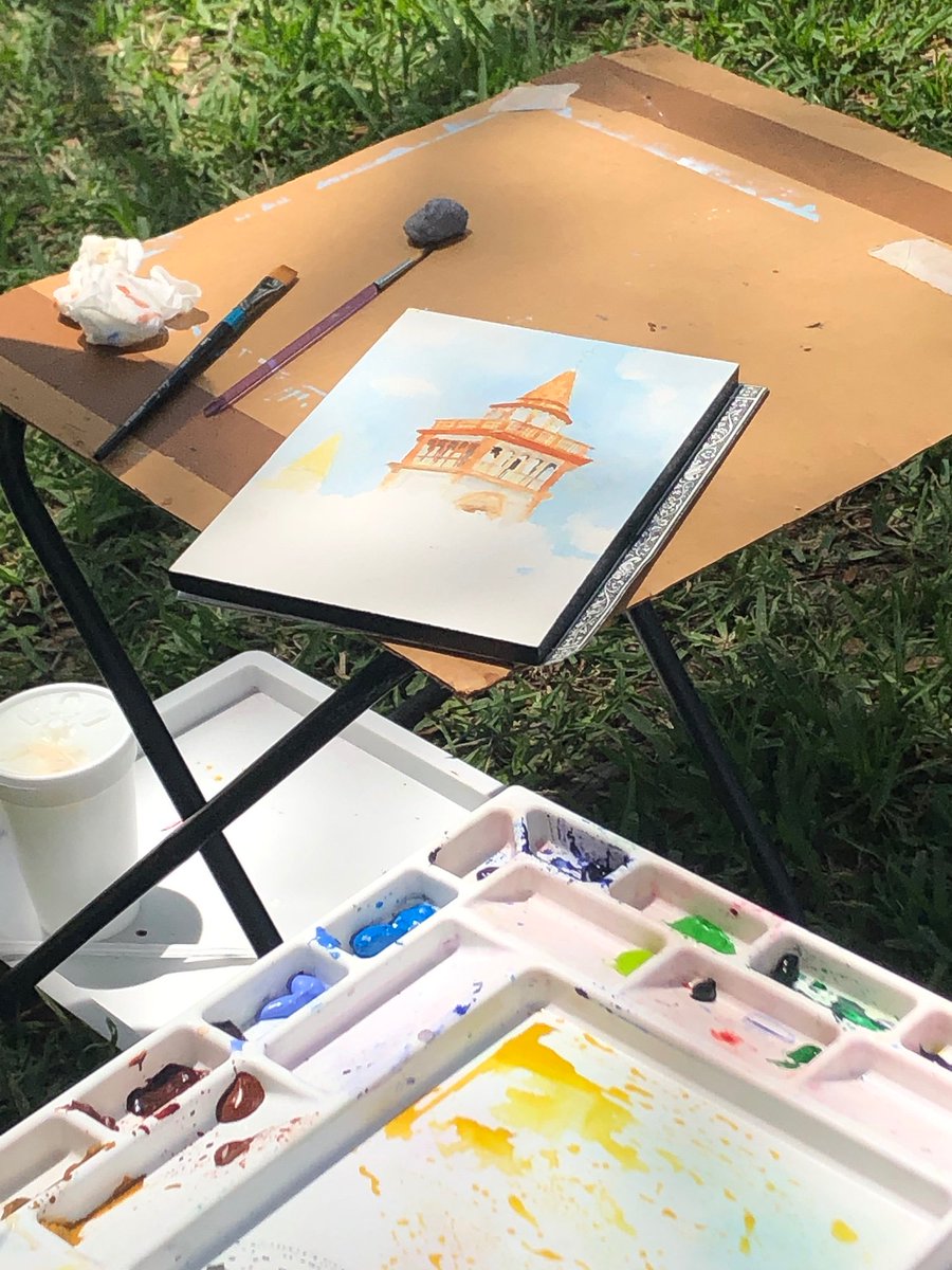 The St. Augustine Plein Air Paint Out is underway! Look for the artists painting around St. Augustine and say hi! #staugustinepleinair #staugustine #pleinairpainting