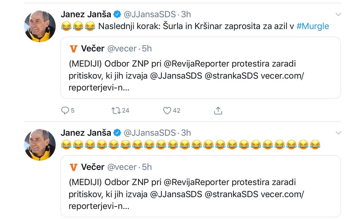 p_zoran's tweet photo. Kolegi iz Reporterja so z njim včasih pihali v isti rog. Danes se jim posmehuje na vse možne načine. Le nekaj tvitov na to temo v zadnjih 24urah. #divje https://t.co/Wfkz8ygtxj