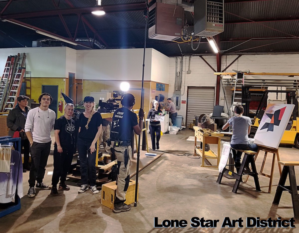 fitz_gibbons's tweet photo. We have a group here using my studio for a film shoot about an artist. Excited in seeing what magic theyr're making. I'll be posting updates on this project as time progresses. #billftizgibbons #lonestarartdistrict #safilm #sanantonio #lonestarstudios #dockspacegallery https://t.co/K5GsYtpODN