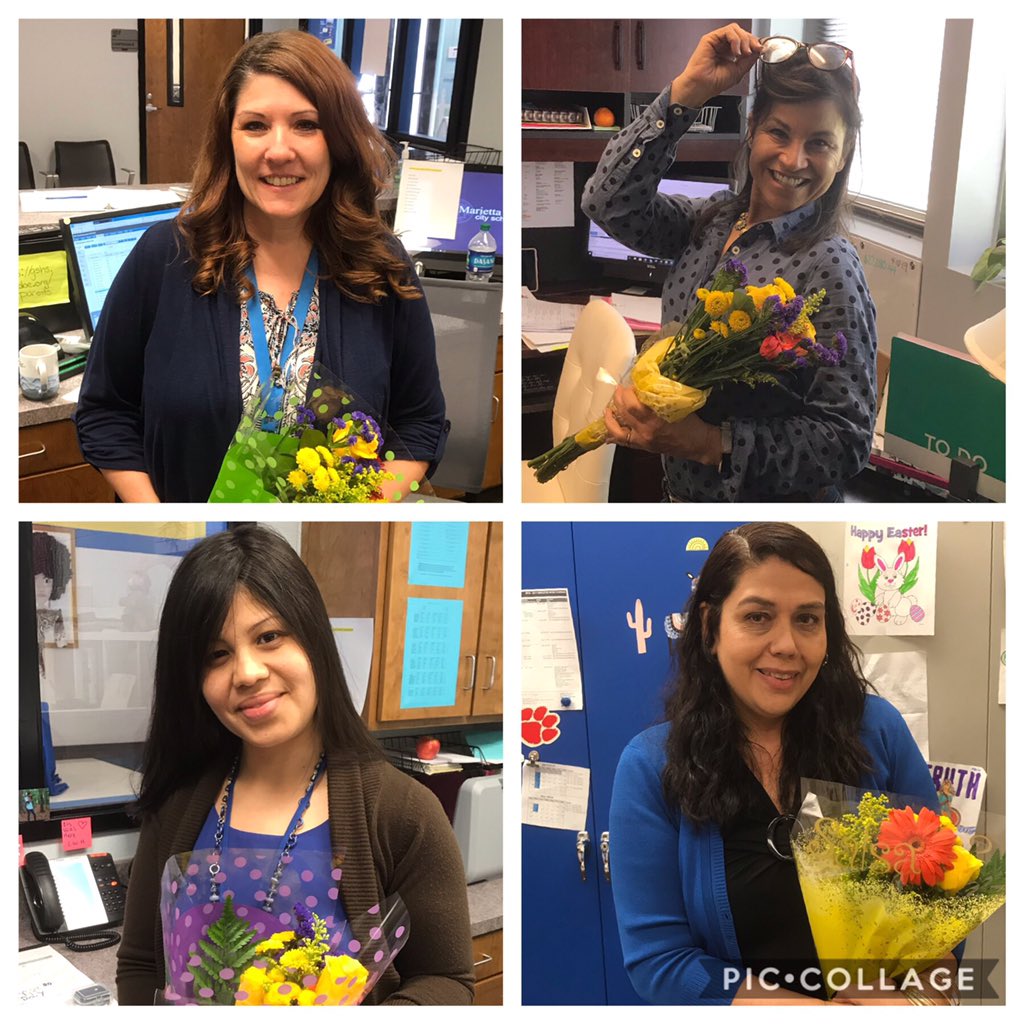 mmswelch's tweet photo. Happy Administrative Professional’s Day to these amazing ladies! We love and appreciate all you do for our Panthers! #mskern #msrivera #mscancel #msmartinez @ParkStEle https://t.co/VBTO4v2nFV