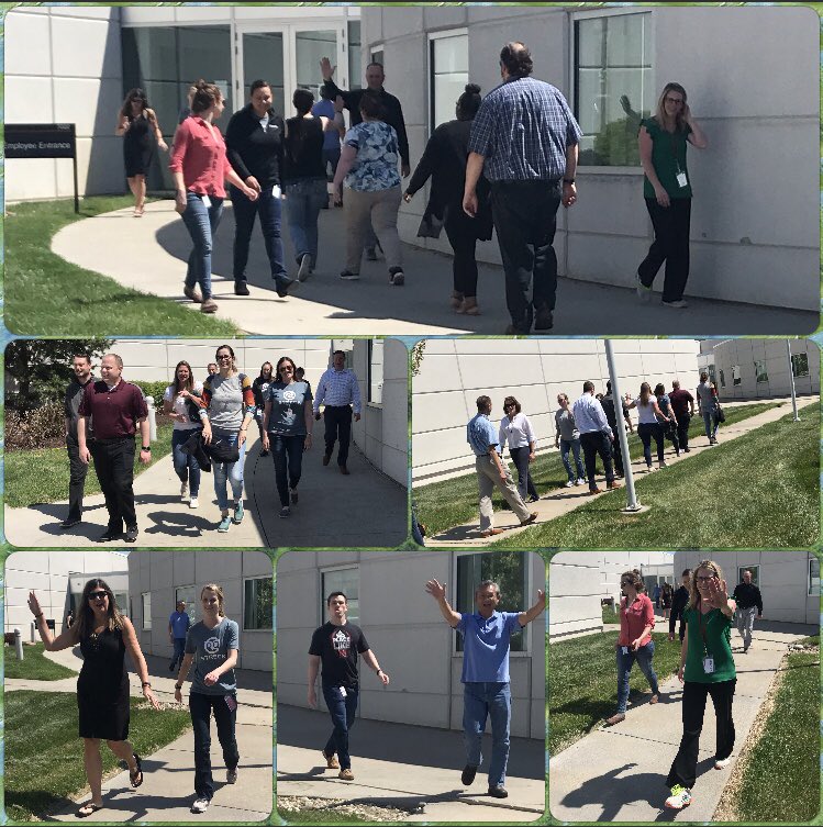 moogs6's tweet photo. Celebrating #NationalWalkatLunchDay at @StreckInc after our amazing #labweek2019 luncheon provided by Staley’s! Beautiful day to get out and enjoy a walk in the sun! #lifeatstreck #livefearlessne https://t.co/skE81cNQ63