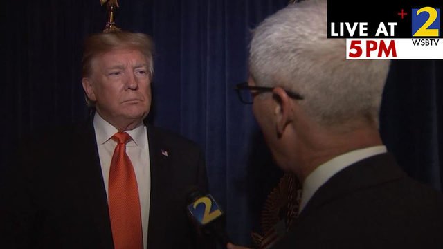EXCLUSIVE: President Trump just talked 1-on-1 with <a href="/RElliotWSB/">Richard Elliot</a> and discussed specific topics important to Georgians. Do not miss it – 5p on <a href="/wsbtv/">WSB-TV</a>. 2wsb.tv/2XDTiSv #TrumpOn2