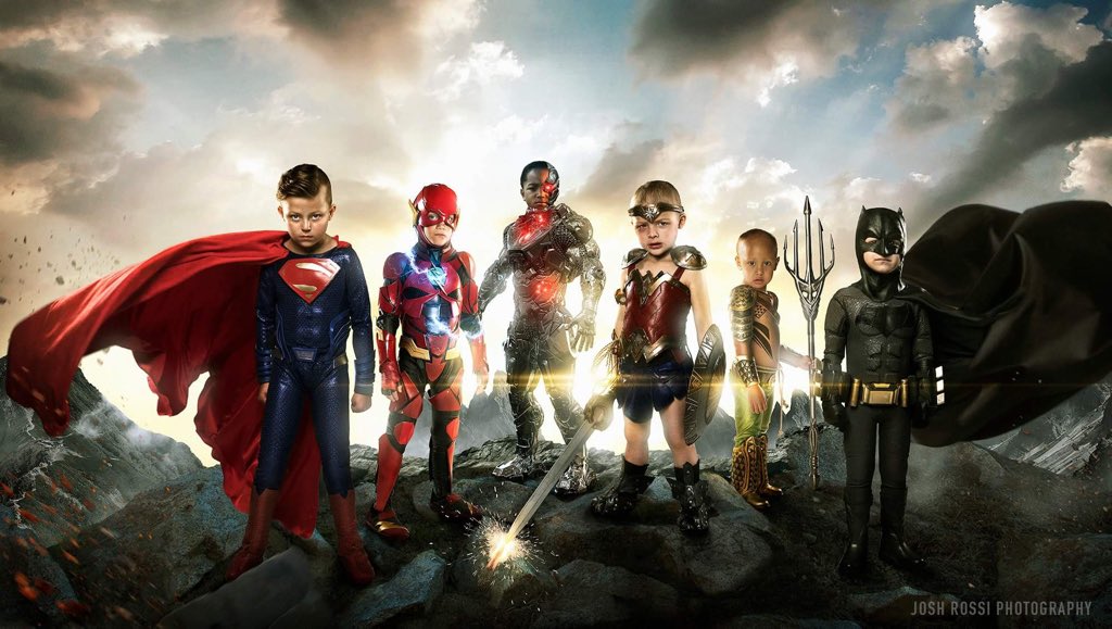 milkdrunkbaby_'s tweet photo. @ellentube @iamjeanniek Artist @JoshRossiPhoto has thousands of requests after his “Justice League Kids” series went viral where he turned kids with illneses into superheroes. ❤️Wish we could do this for every kid but maybe we can do it for a few with @TheEllenShow’s help? https://t.co/72JIgelP4A