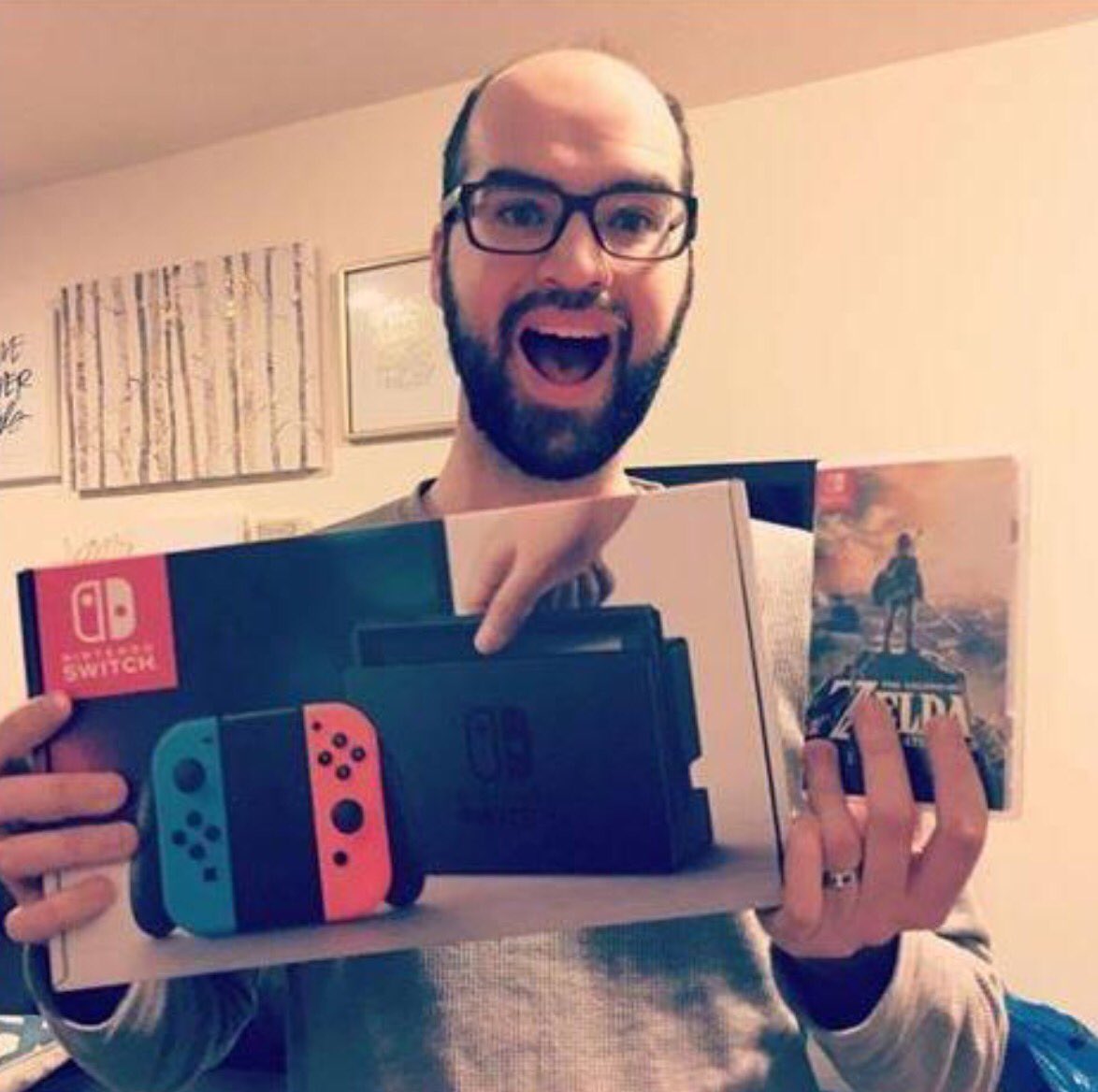 @Nintendo. switch because his nephew said it was a baby toy and he just wan...