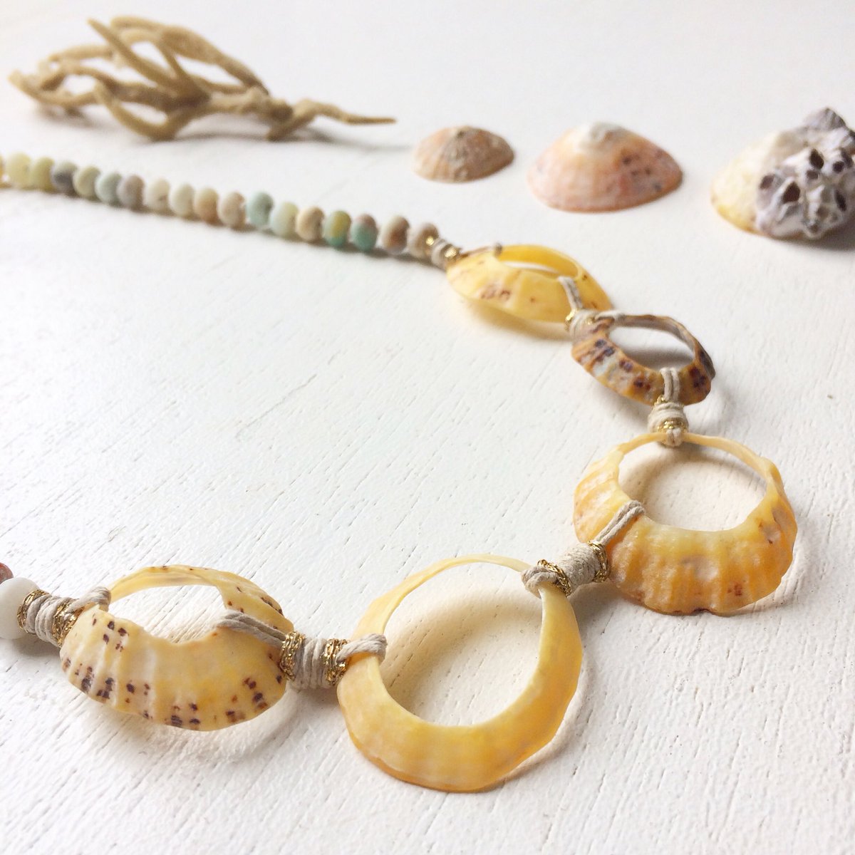 Ahoy <a href="/HandmadeHour/">HandmadeHour</a> some new summer inspired necklaces in my <a href="/folksy/">folksy</a> shop including Mr Limpet Shell below goo.gl/skOhEK #handmadehour #brighton #summer