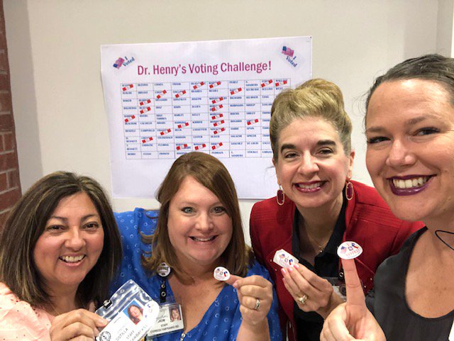 CFISDAndre's tweet photo. We voted today!  Super easy. No lines. #CFISDVotes #CFISDSpirit #AndreInAction #CFISDBond @SuptMarkHenry https://t.co/bRD4Cn9VNV