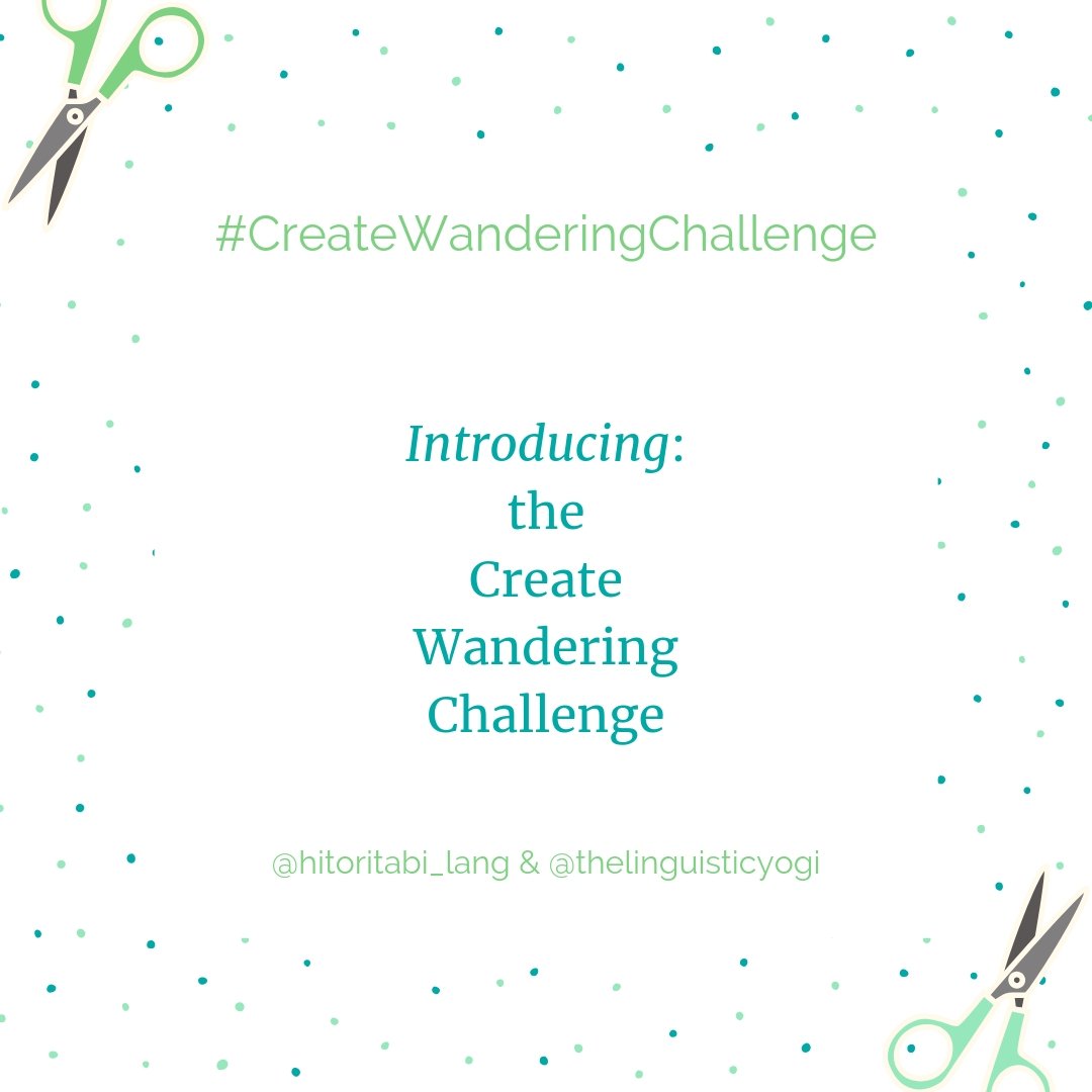 2learn_Spanish's tweet image. RT LDLanguages "RT linguisticyogi: 💌 An invitation to be creative for a week... or longer? Join Elena hitoritabi_lang and I and (re)connect with the creative you next week. Welcome to #CreateWanderingChallenge! #creativity #introvertfriendly https://t.co/WM7H4ZZ89v"