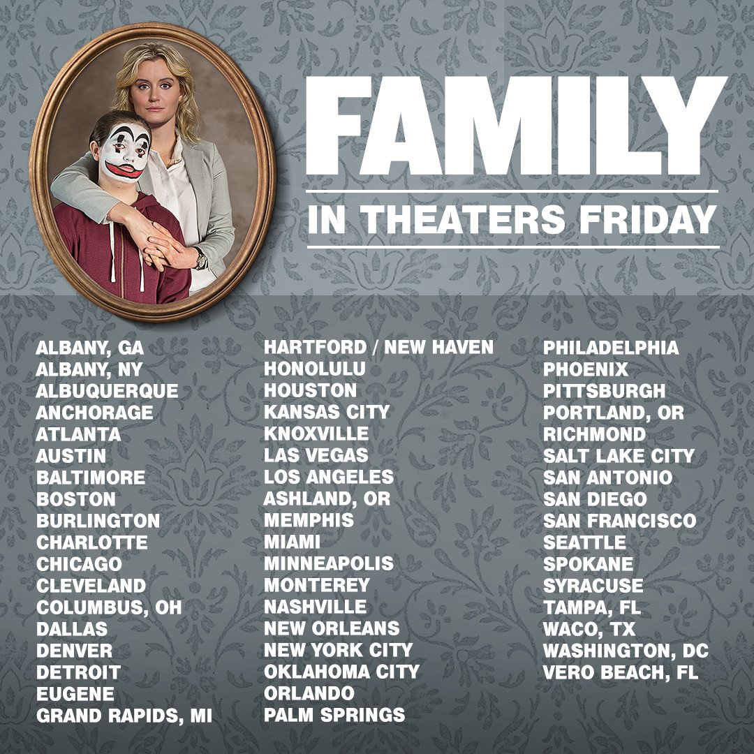 Take note!  FAMILY expands to more cities Friday!  #JoinTheFamily