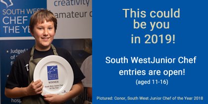 Entries for South West Junior Chef of the Year are open!

Send us your recipe for a main course dish by 23rd May. Find out more at southwestchef.co.uk/the-competitio…

#youngcooks #chefsofthefuture