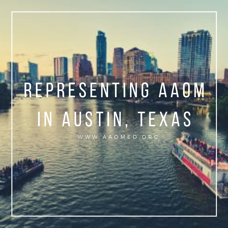 AAOM_Org's tweet photo. AAOM is excited to have a presence at the AOASM meeting next week in Austin, Texas! Stop by our booth & speak with Cassi Taylor about what AAOM is all about! We hope to see you there! #sportsmedicine #prp #regenerativemedicine #orthopedics #stemcells #AOASM #AAOM #Texas #Austin https://t.co/GrjLzfInVg