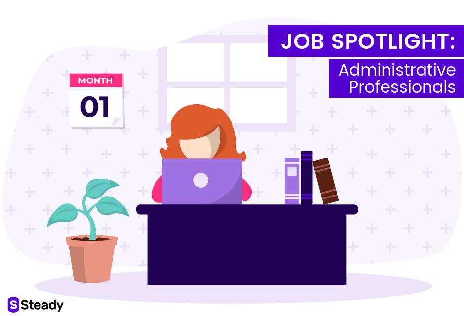 steadyapp's tweet photo. Full-time or hourly? Virtual or in-person? For #AdminProfessionalsDay, we're sharing the different types of office and personal assistant #jobs you can find on the #SteadyApp: https://t.co/gT2YwBNLUb #administrativeprofessionalsday #adminjobs #hiring #jobopening https://t.co/VDGAiijnK7