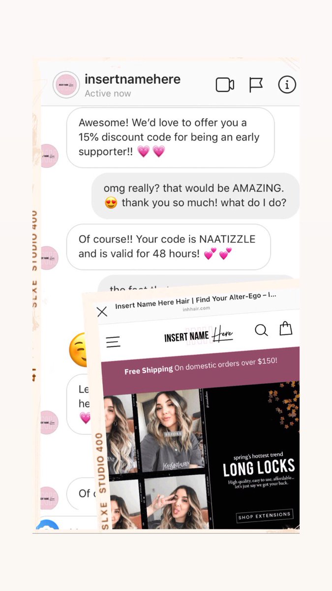 naatizzle's tweet image. You still have until tomorrow @ 9:30AM PST!

💁🏼‍♀️ NAATIZZLE FOR 15% OFF
ig: @/naatizzle

@INHHair #InsertNameHere #INHhair