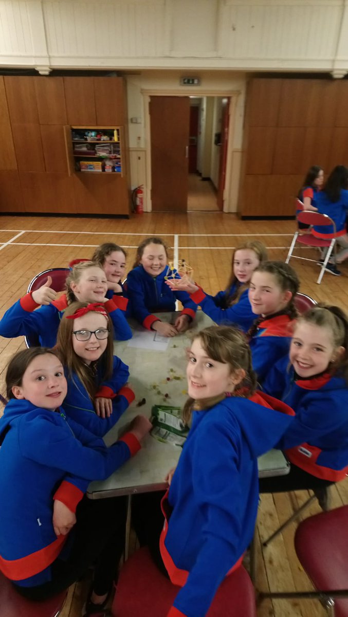 4thGourock's tweet photo. tonight we started working on the 'Guiding into Engineering' badge made by @Ameyplc and @GirlguidingScot Guides had lots of fun doing Egg Drop and Sweet Factory activities #STEM #WomenInSTEM #inspiregirls https://t.co/BXh9cUEe0x
