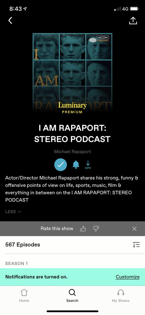 MarsHollygarden's tweet photo. Yo Aussie #rapapack - the @iamrapaport Luminary app is now available for download in Aust for $7.99 / M. That’s the cost of one Sydney coffee (Syd is expensive as balls 😂) Shout out to @MichaelRapaport and the Dust Brothers for not fuxing the fans and continuing to bring 🔥 https://t.co/EOmj54iEhG