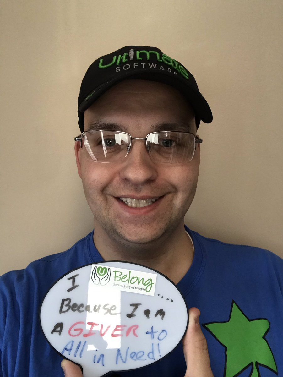 KevinPMcCloskey's tweet photo. I am a believer in @UltimateHCM and my #OneUltiFamily. #UBelong You are valued just as you are, you belong. We are not US without U! https://t.co/Rj2hFvrpKF