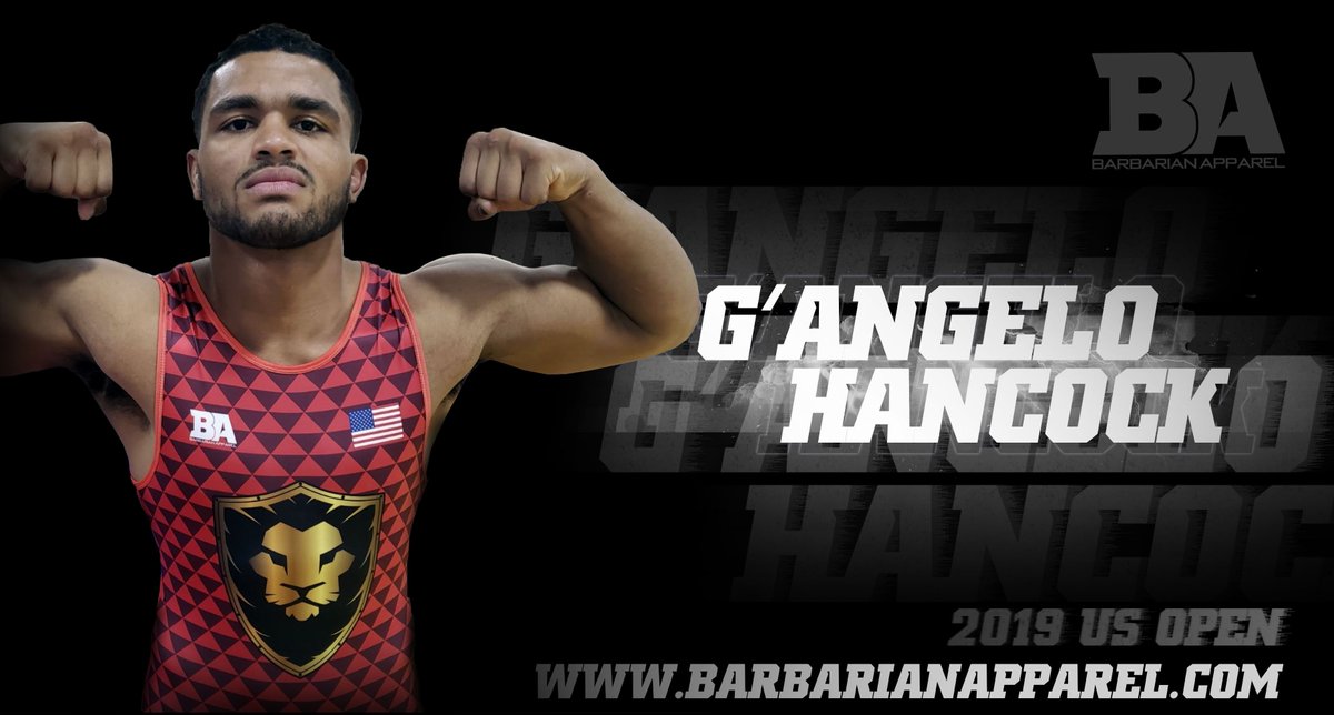 BarbarianWear's tweet photo. We want to officially introduce our newest Barbarian World Team Member G'Angelo Hancock. It is an honor to have him in the BA so watch out for him tomorrow as he competes in Greco at 97kg. #97kg #greco #usawrestling #usopenba #usopen19 @5PtMove @OlympicKidd https://t.co/y9ts7Ec20B