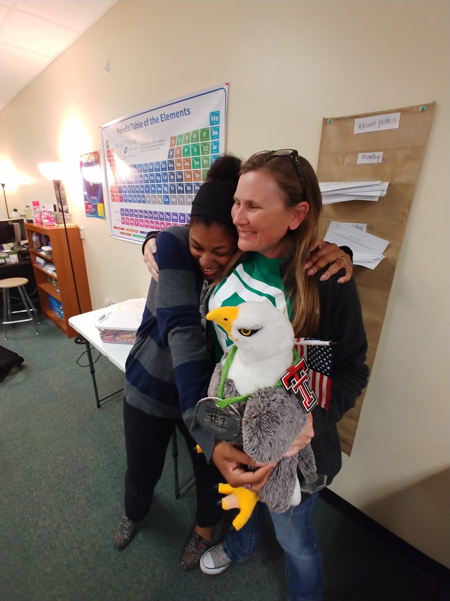 Congrats to Ms. Wright on being our latest Rey the Eagle recipient today! Ms. Ethridge passed Rey onto her b/c she is a "go-getter." She works in different content areas all day yet still maintains organization and strong relationships with kids and staff! #WeAreReynolds