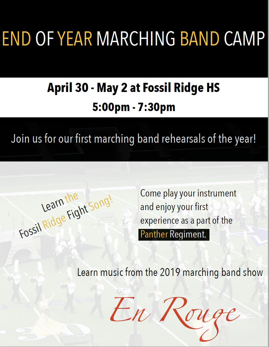 8th Grade band kids- please be aware! Bring your instrument and be ready for some fun!