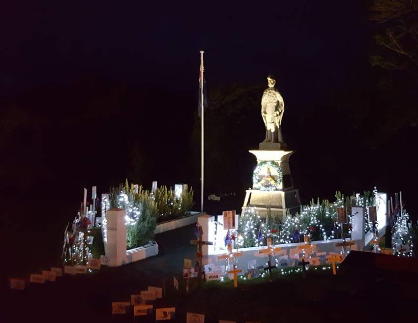 Beautiful ANZAC Dawn Service at Matakana War Memorial this morning. So Kiwi and so real.