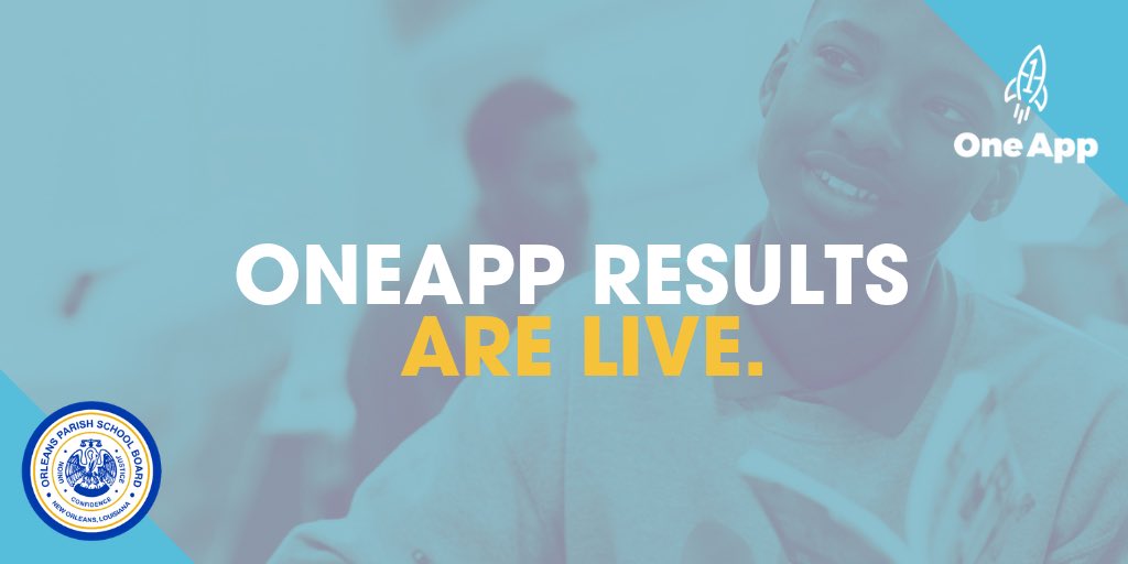 NOLAPSchools's tweet photo. The results are in! Log into https://t.co/7B7FvSO4lK to view your Main Round placement results. If you need assistance looking up your results, head to our website at https://t.co/FV8OATta9J. #Nolaed https://t.co/4S7YvcqYFP