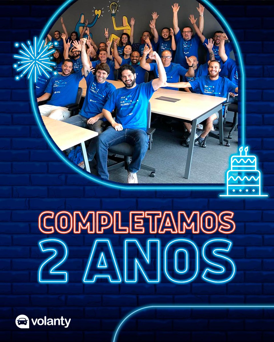 Hoje faz 2 anos que começamos a mudar o mercado de compra e venda de seminovos! 🎉 Já são mais de 60 mil pessoas vivendo a experiência Volanty, comprando e vendendo carros de um jeito simples e seguro. Obrigado a todos que fazem parte dessa história! Bora continuar decolando. 🚀